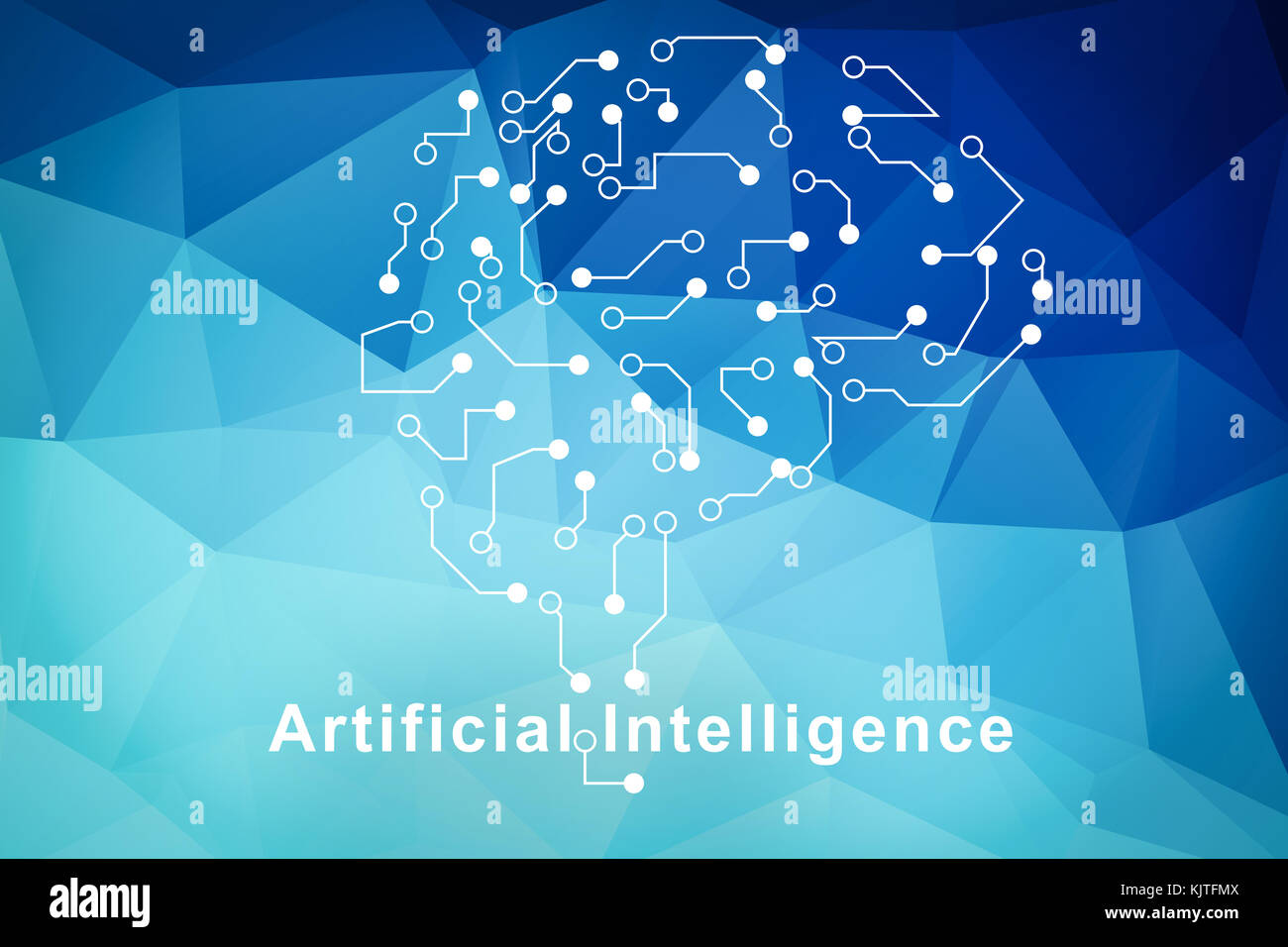 artificial intelligence brain symbol Stock Photo