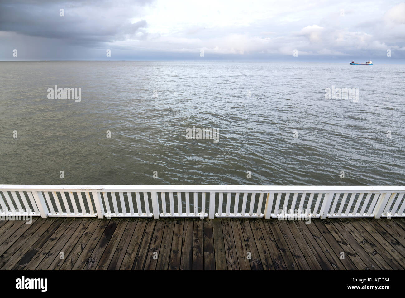 ‘Alte Liebe’ (old love) - famous observation deck in Cuxhaven/ Germany at the river Elbe Stock Photo