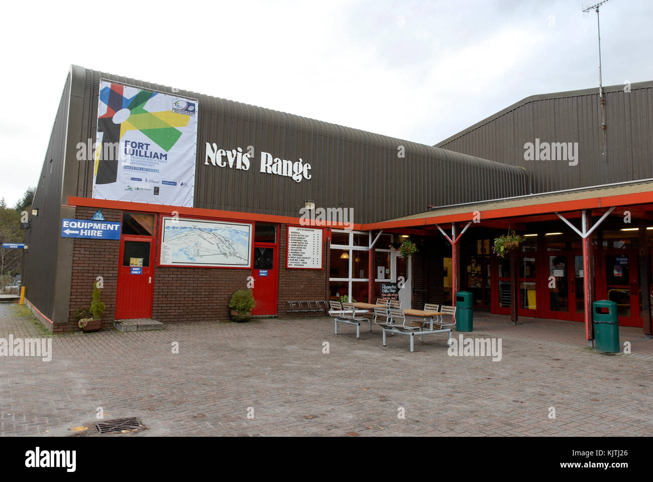 Fort William . The Ski/Chair lift taking skiers and walkers up onto the