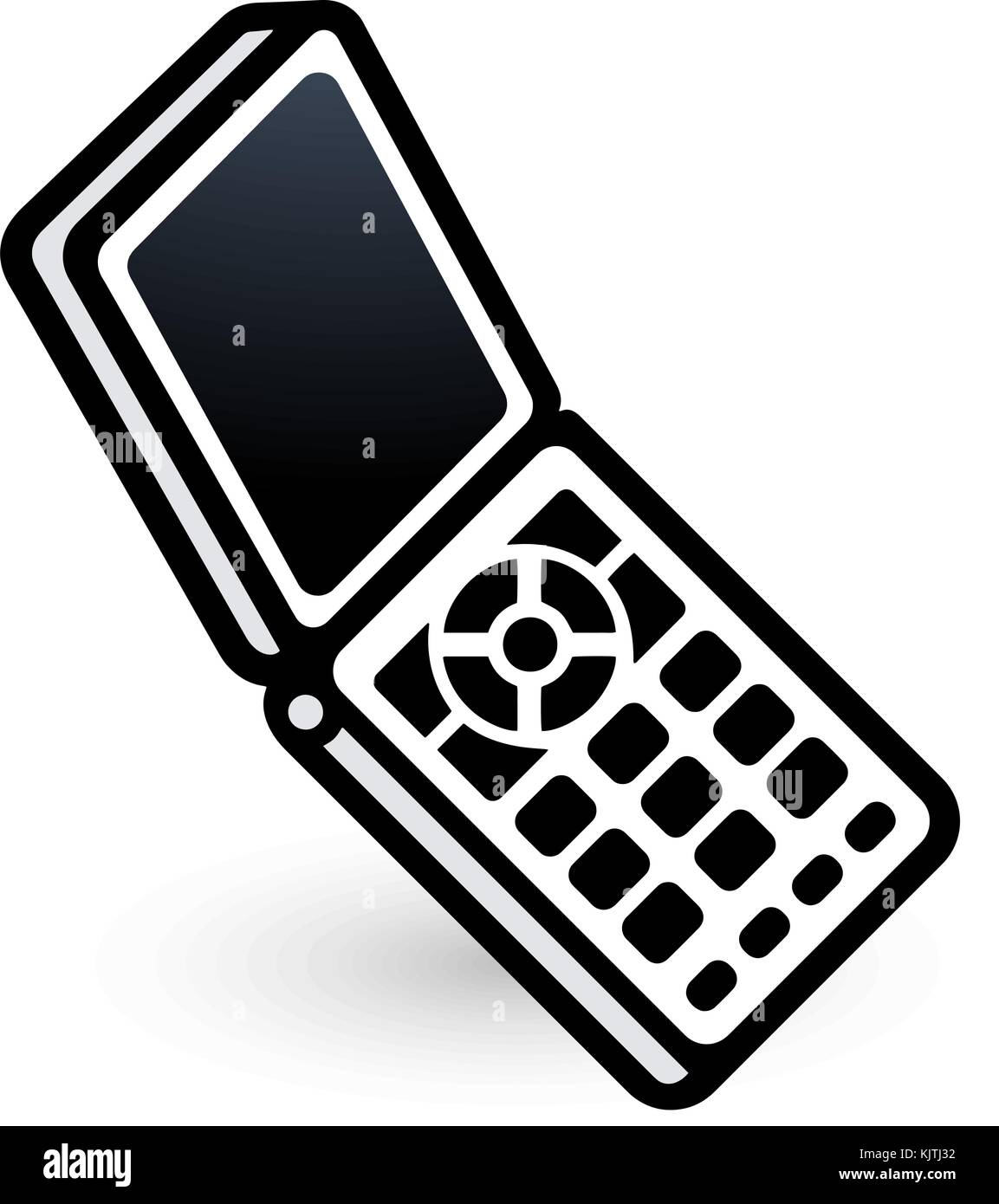 Mobile phone linear icon. Vector illustration EPS8 Stock Vector Image ...