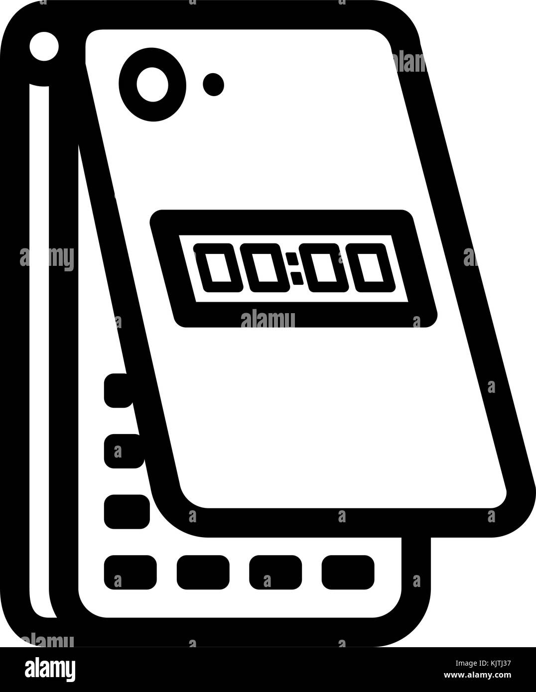 Mobile phone linear icon. Vector illustration EPS8 Stock Vector Image ...