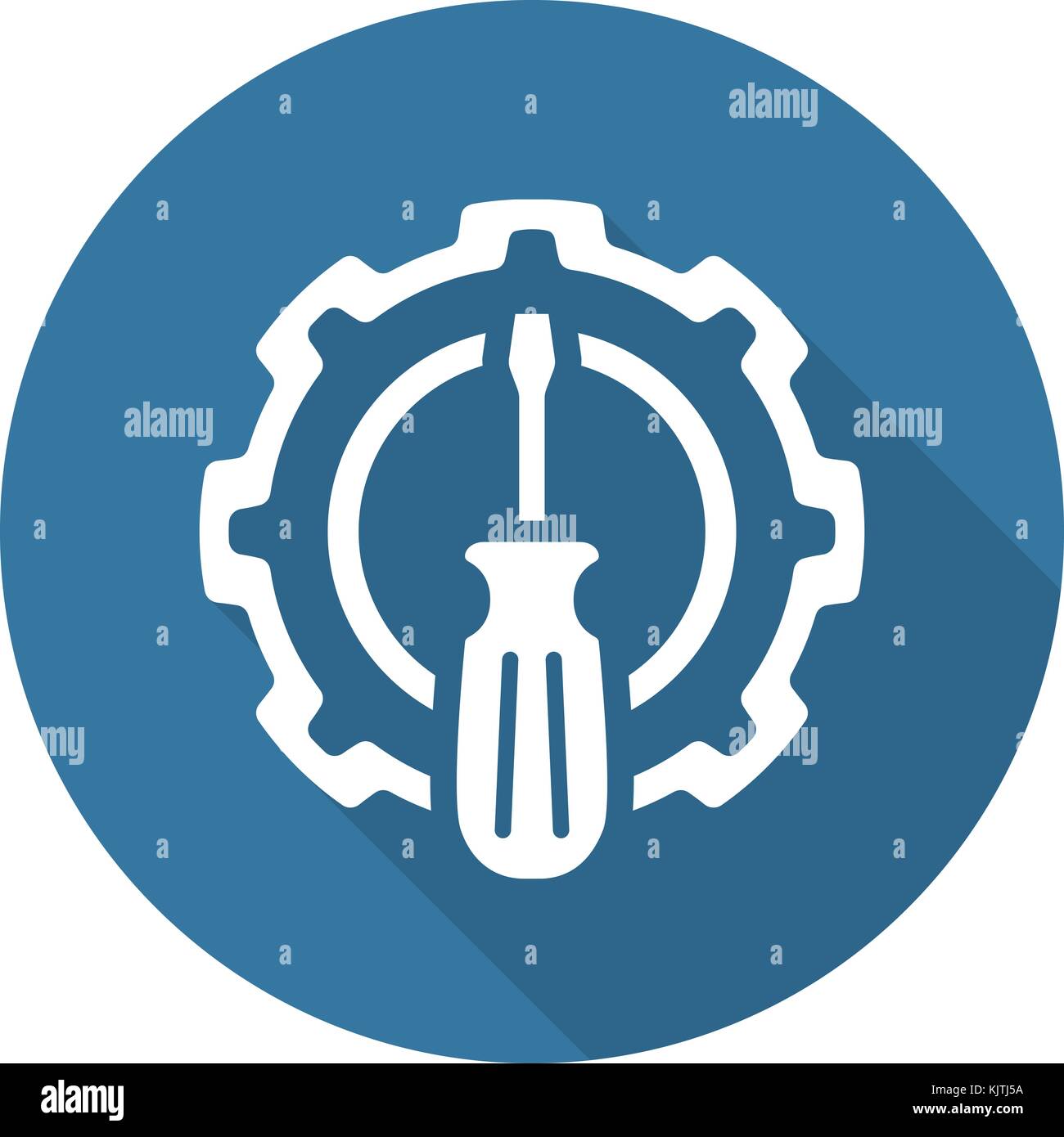 Fine Tuning Icon. Gear and Screwdriver. Service Symbol Stock Vector ...