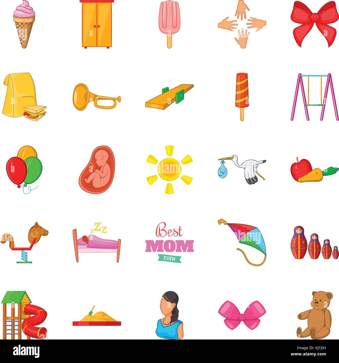 Welfare icons set, cartoon style Stock Vector Image & Art - Alamy