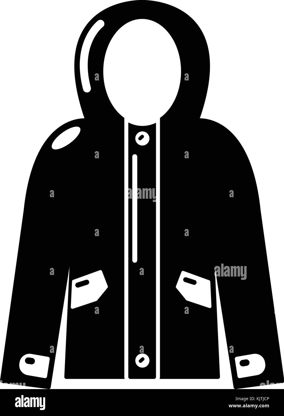 Hooded jacket icon, simple black style Stock Vector Image & Art - Alamy