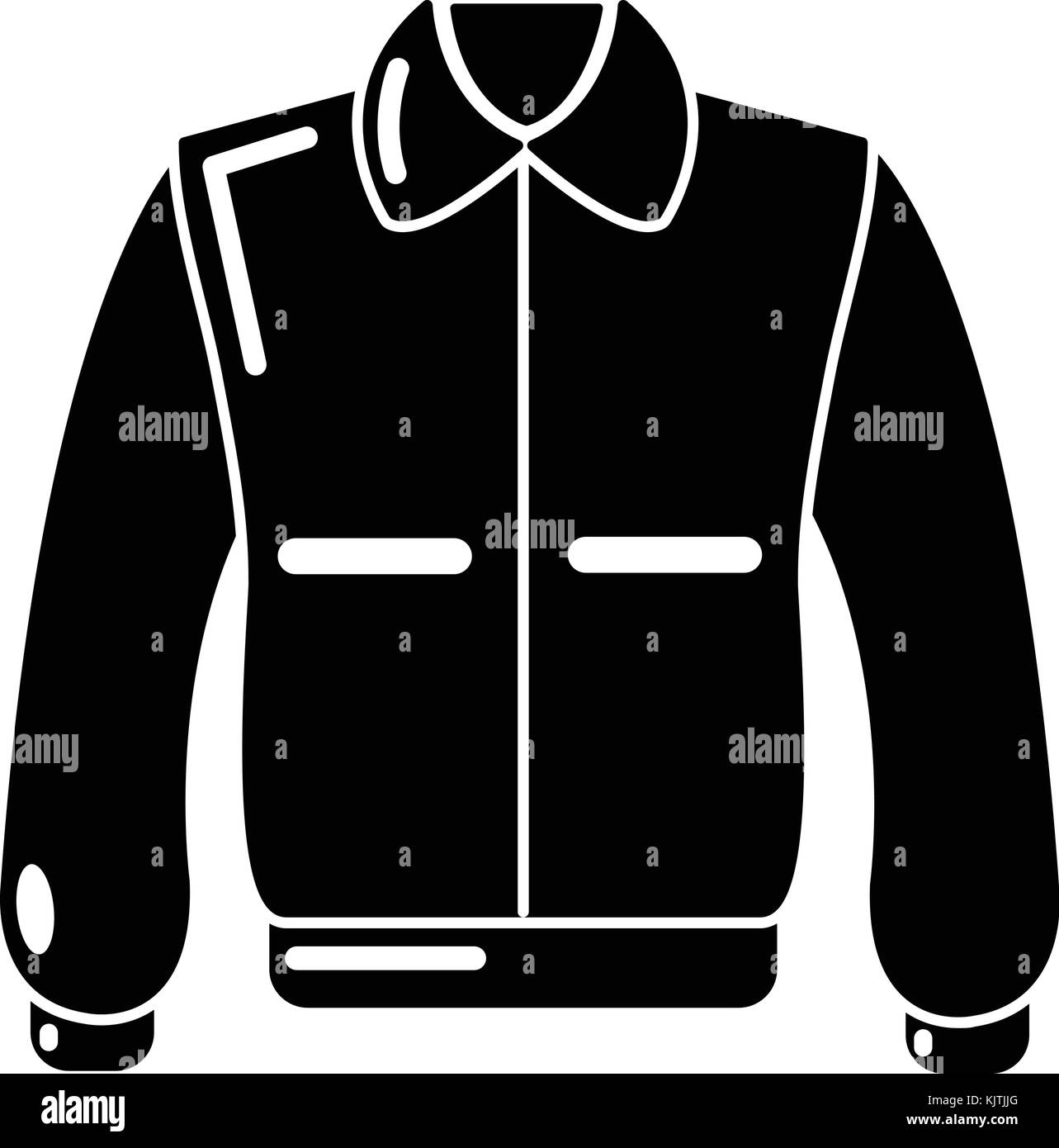 Varsity jacket icon, simple black style Stock Vector