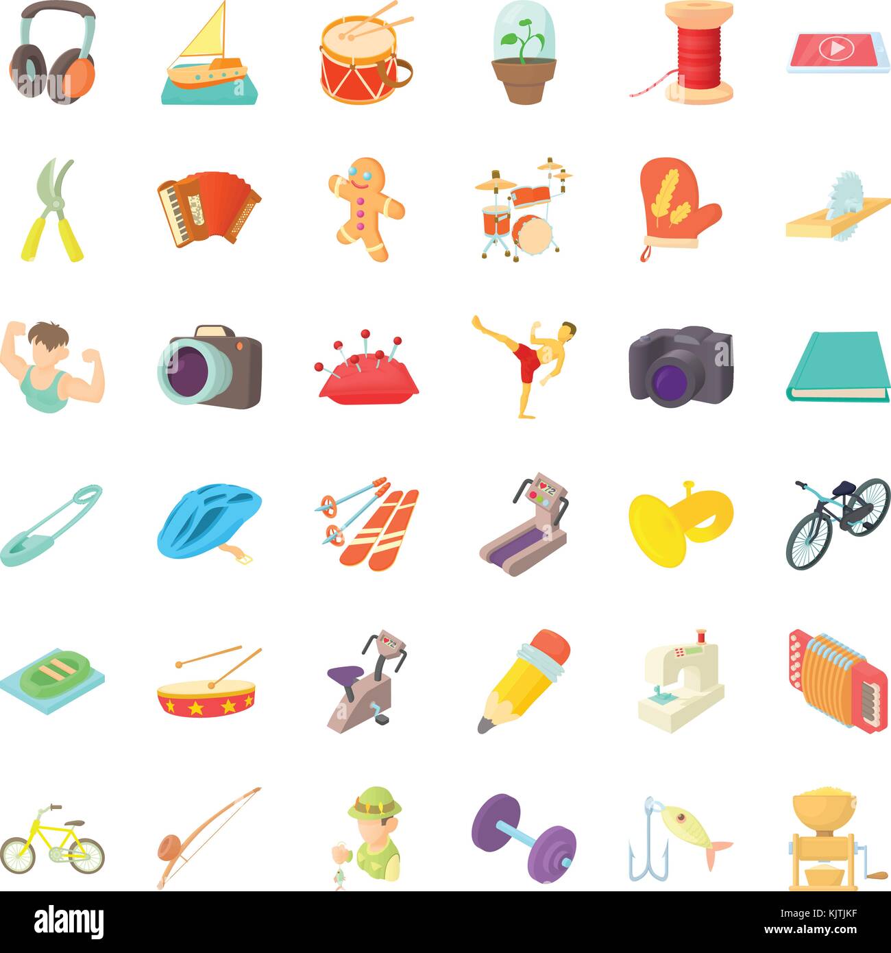 Sport icons set, cartoon style Stock Vector Image & Art - Alamy
