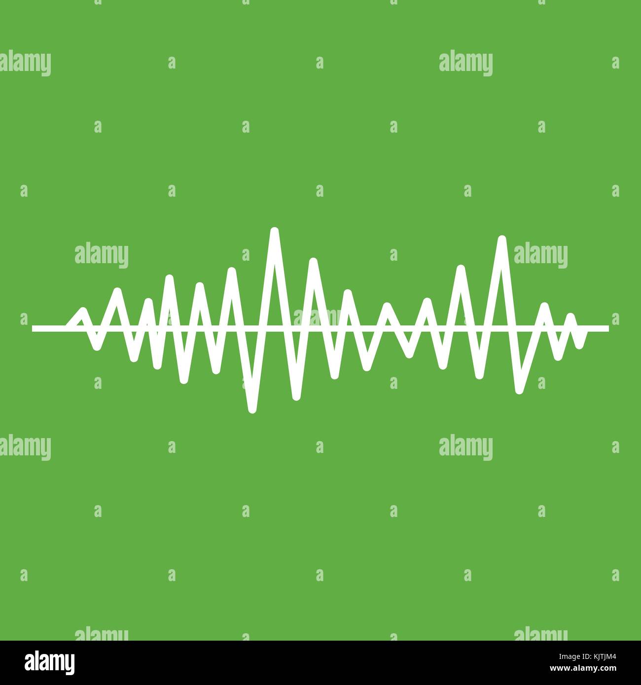 Music sound waves icon green Stock Vector Image & Art - Alamy