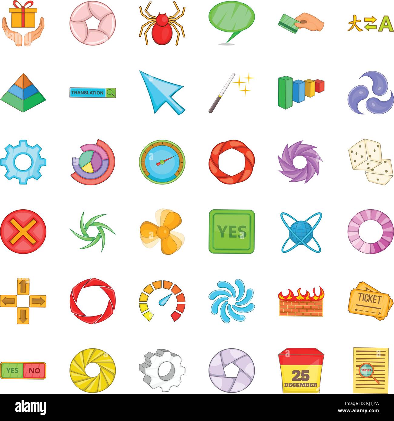 Translation icons set, cartoon style Stock Vector Image & Art - Alamy