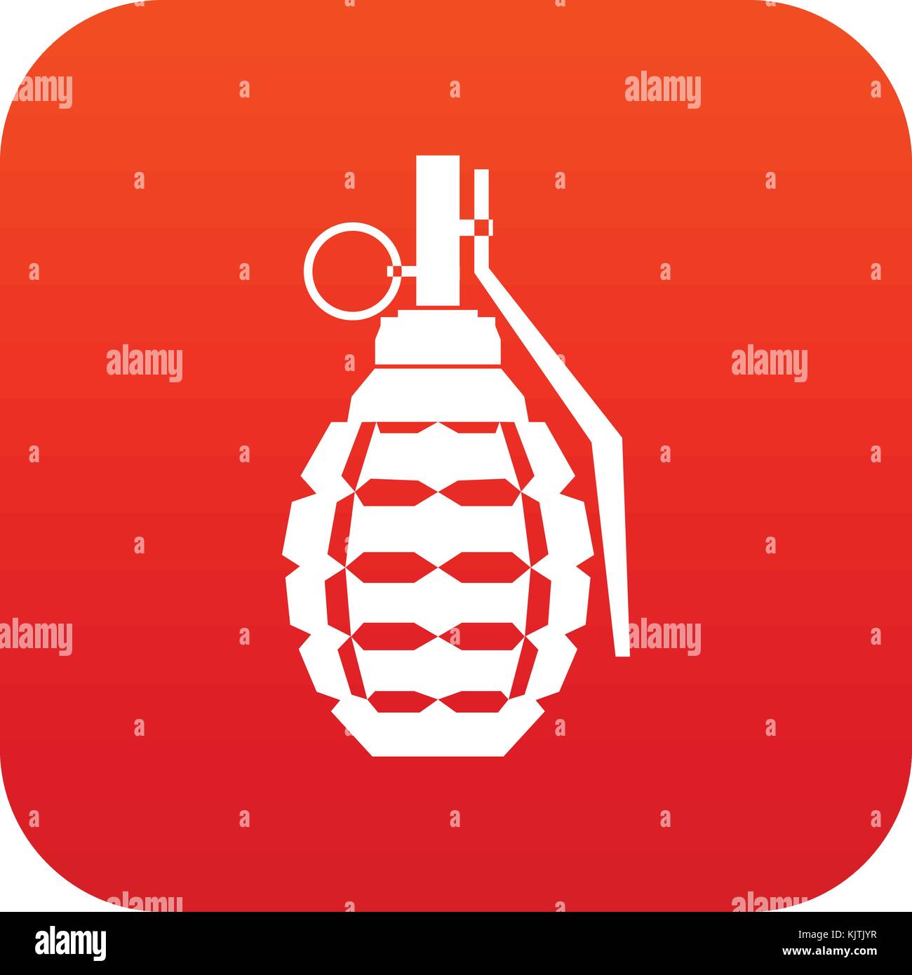 Hand grenade, bomb explosion icon digital red Stock Vector Image & Art ...