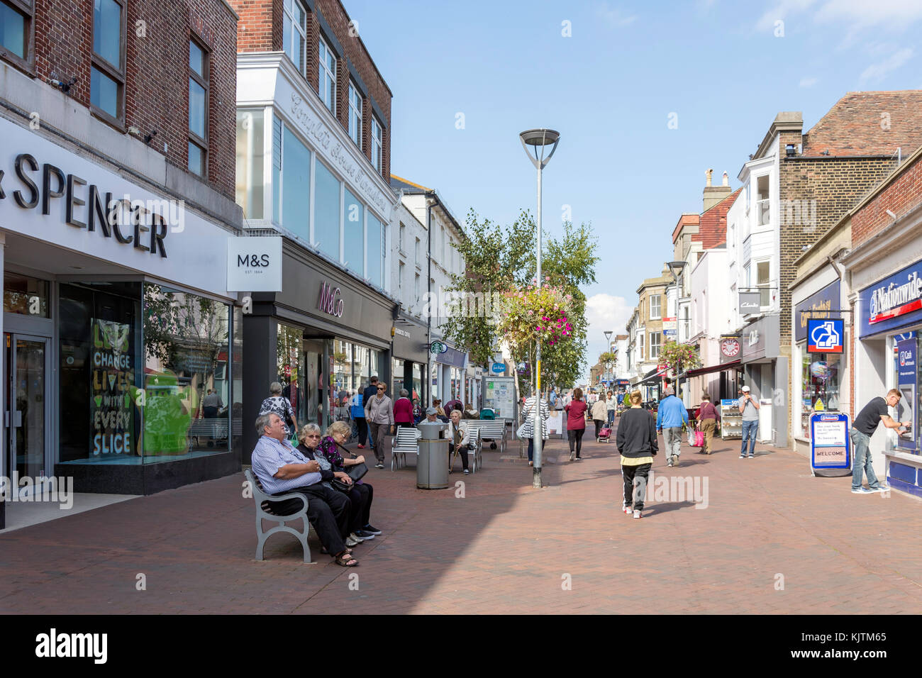 Pedestrianised High Street, Deal, Kent, England, United Kingdom Stock Photo