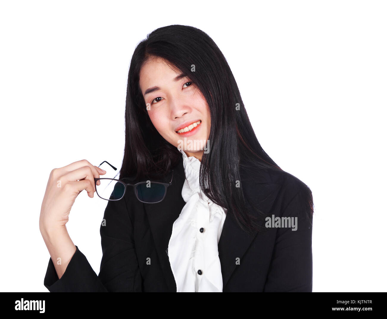 Woman in business suit glasses hi-res stock photography and images - Alamy