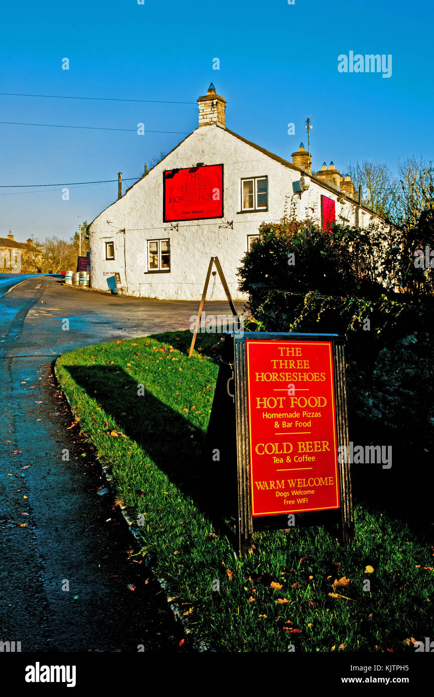 The Three Horseshoes, Wensley, North Yorkshire Stock Photo