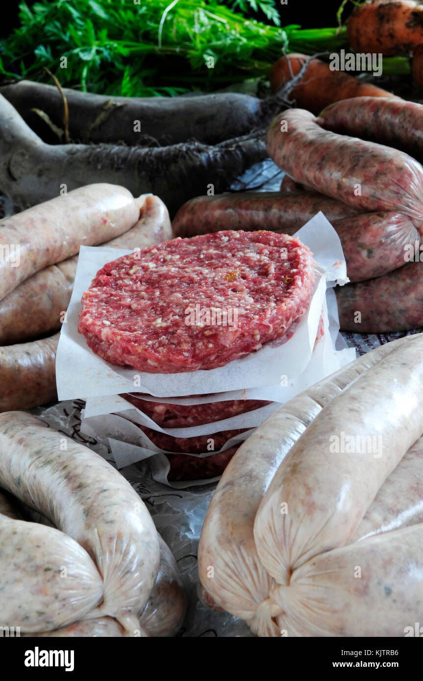 sliced bacon and gammon joint Stock Photo Alamy