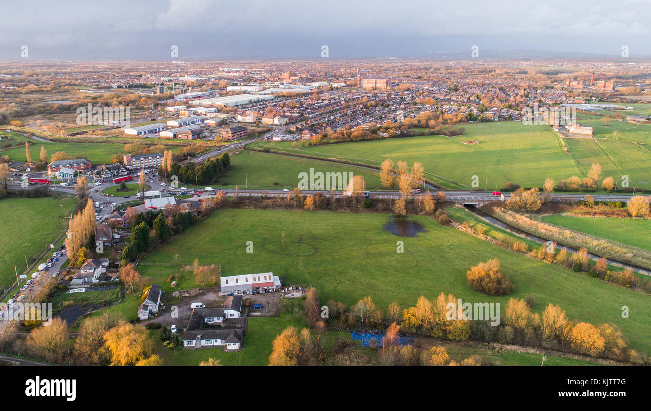 Aerial View Of Sporting Lodge Inns & Suites Greyhound Hotel, Warrington