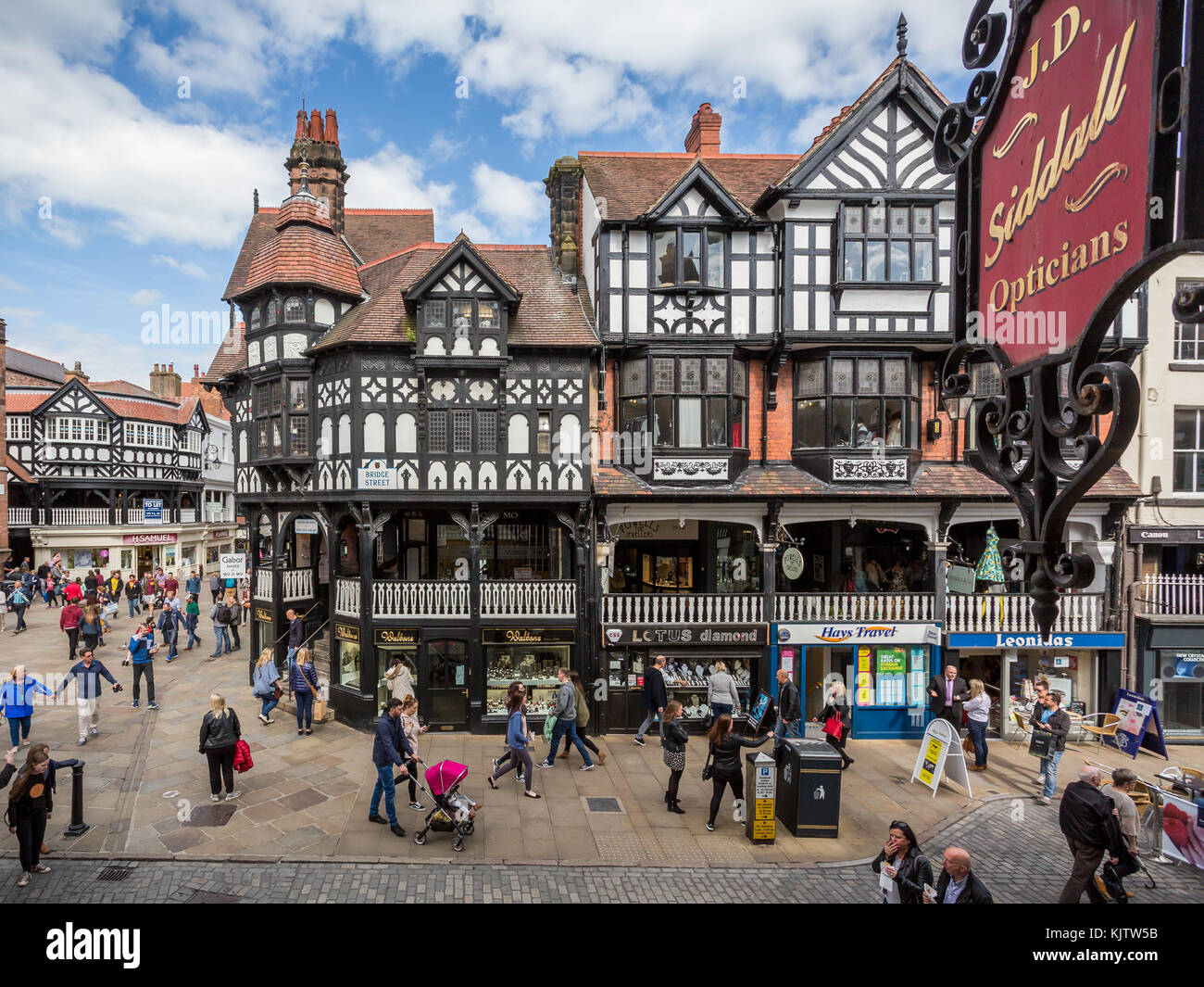 Half timbered tudor buildings in Chester, UK Stock Photo