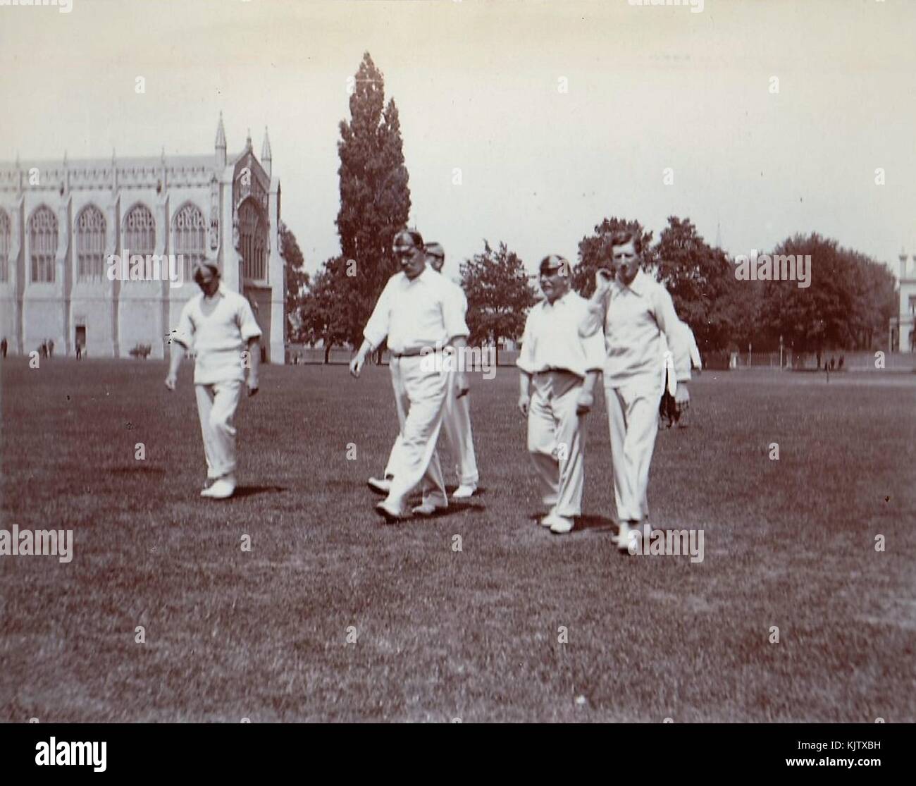 Sir Arthur Conan Doyle Playing Cricket, 1901 Stock Photo