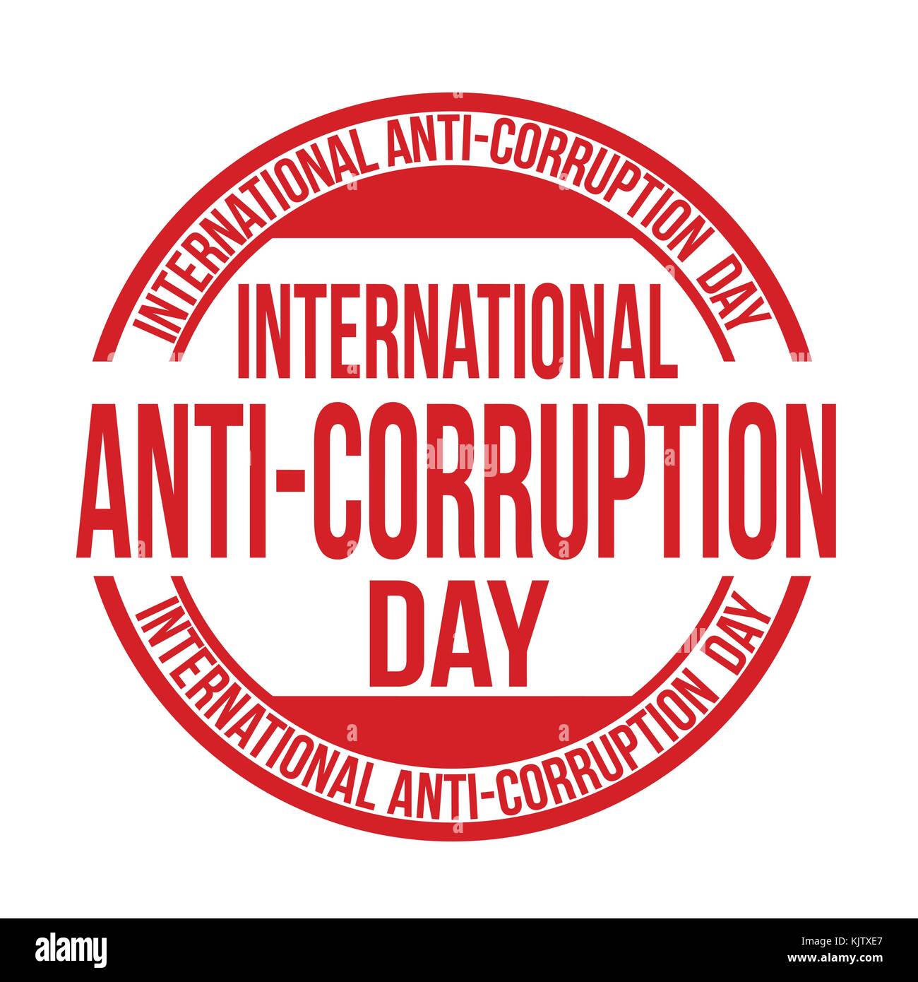 International anti-corruption day sign or stamp on white background, vector illustration Stock Vector