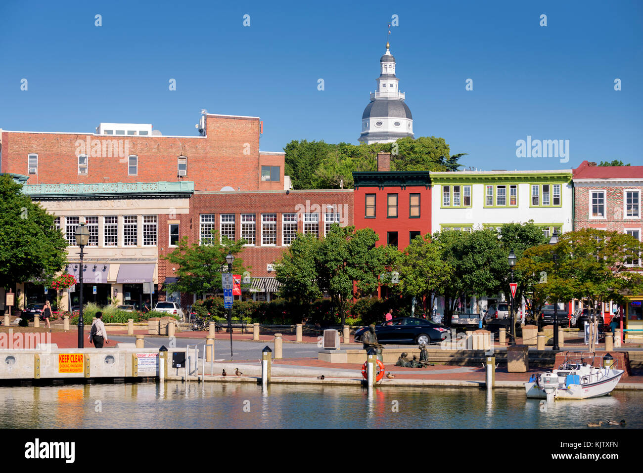 View of city dock and the Maryland State House, historic Annapolis
