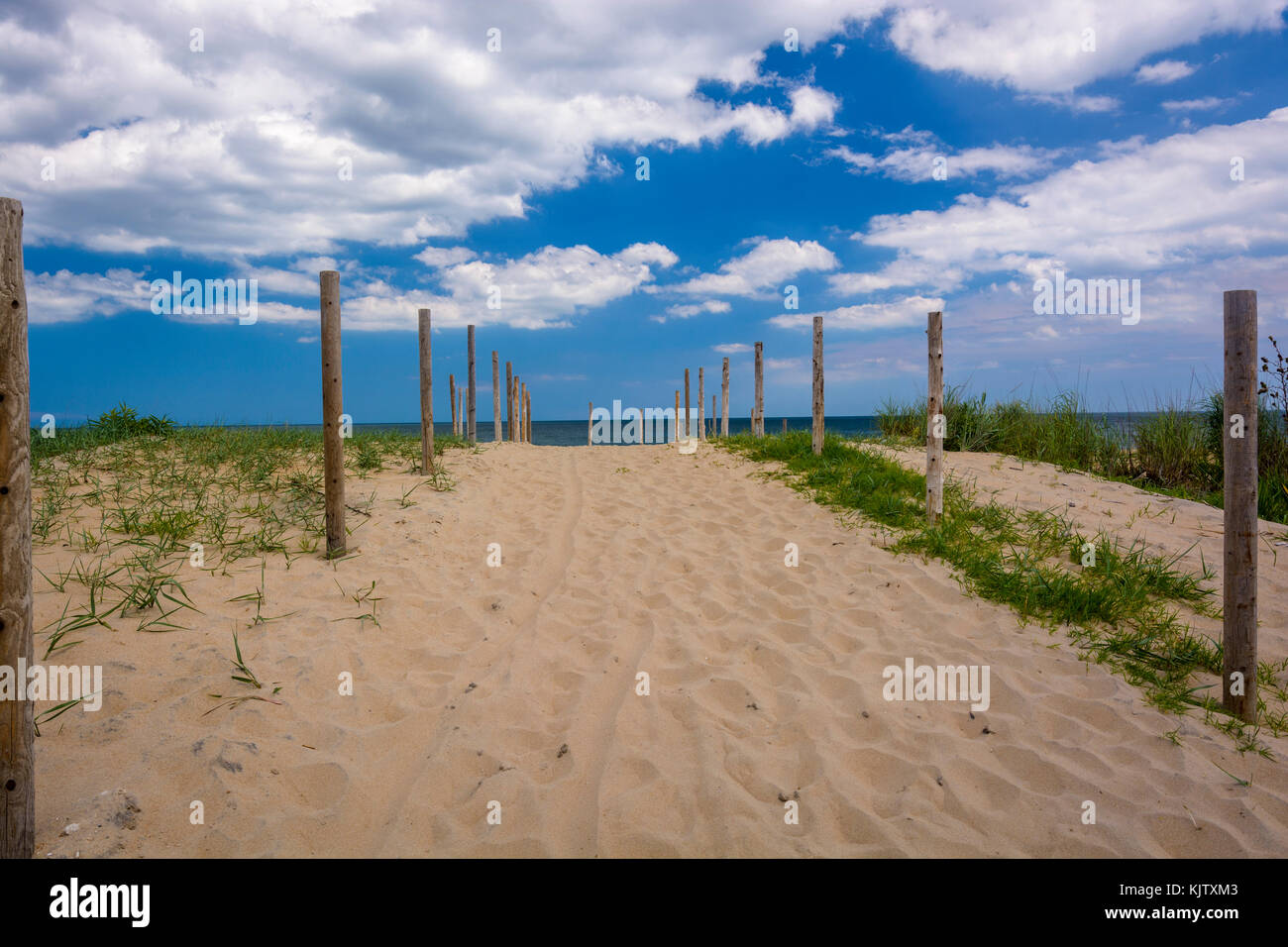 Sand dunes and beach at Fenwick Island, Delaware, USA Stock Photo Alamy