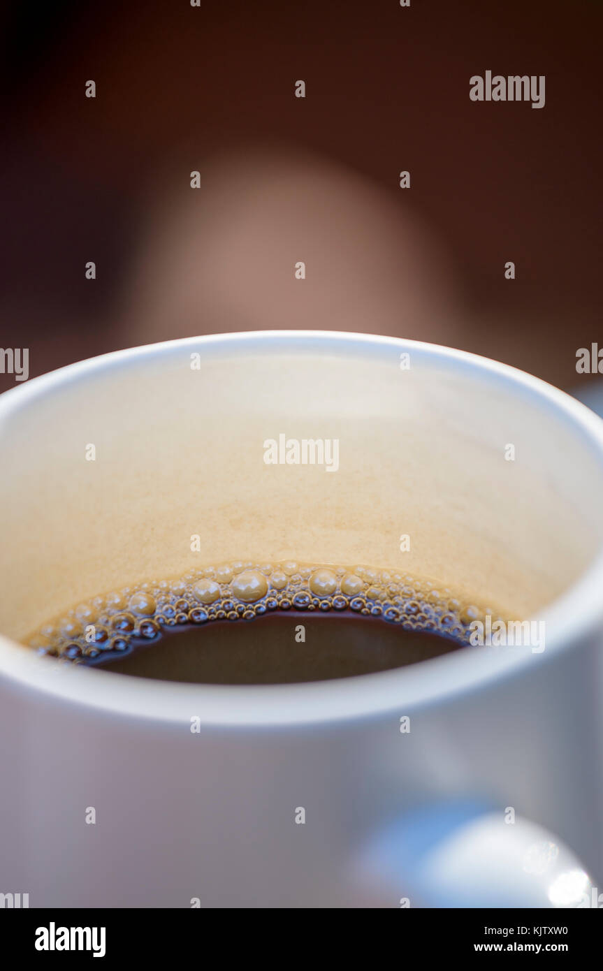 Half cup of coffee. Stock Photo