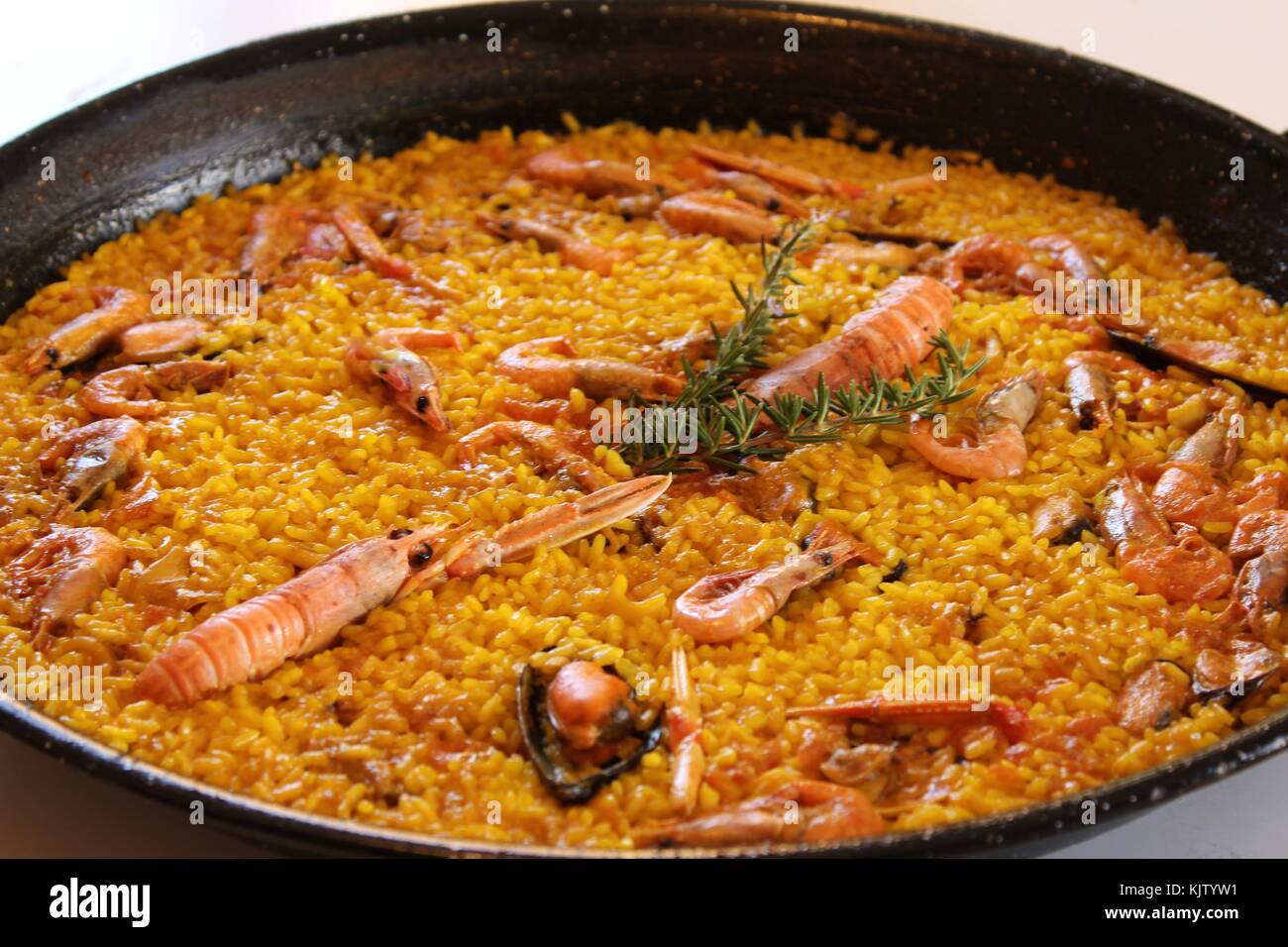 Typical spanish paella Stock Photo Alamy