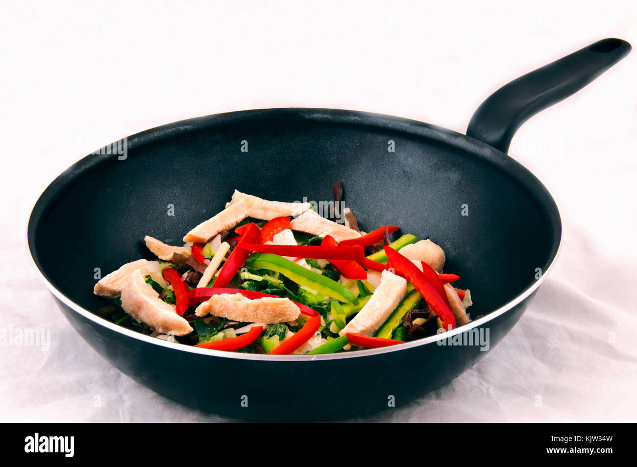 Vegetables On A Frying Pan Stock Photo Alamy