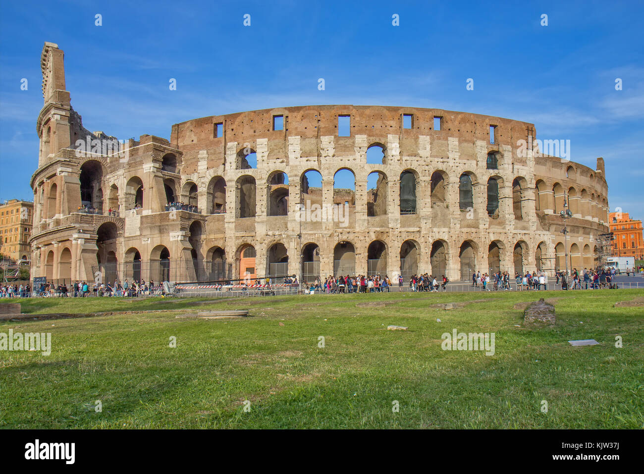 The Colosseum amphiteater in Rome, Italy Stock Photo