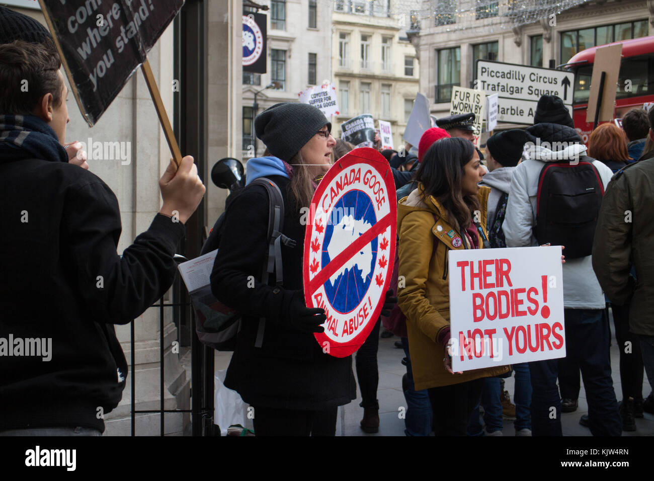 London UK. 25th Nov 2017. 25 November 2017 London UK Animal Rights activist held a prostest