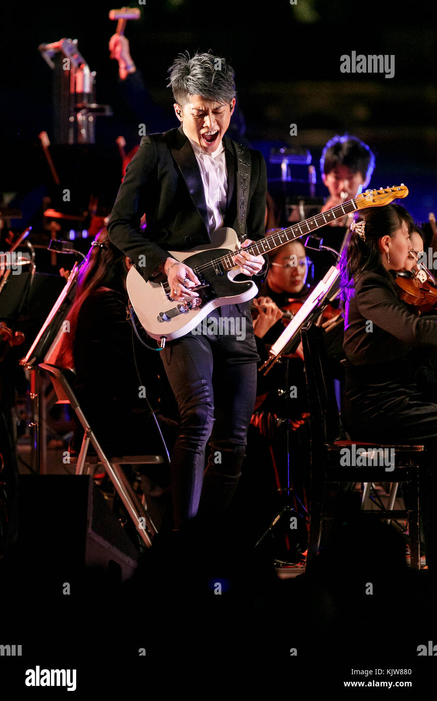 Tokyo, Japan. 26th Nov, 2017. Japanese singer-songwriter Miyavi ...