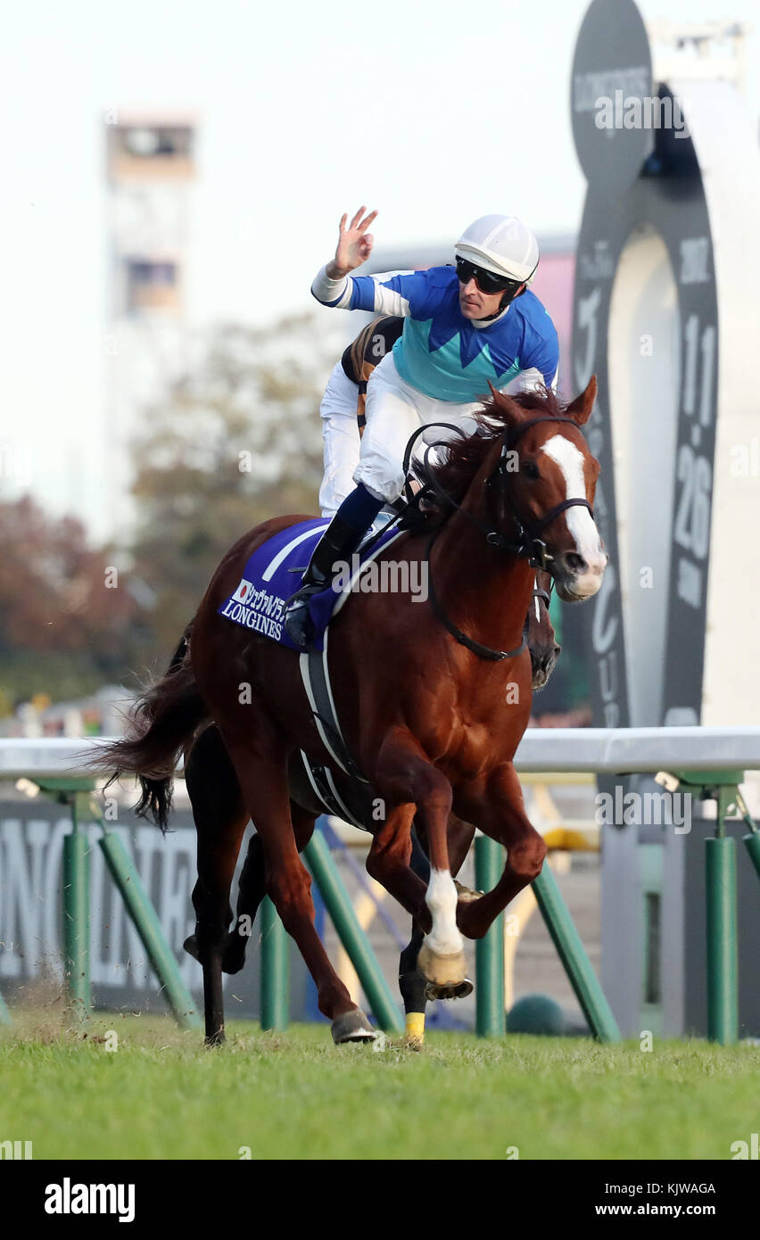Tokyo, Japan. 26th Nov, 2017. Australian jockey Hugh Bowman riding