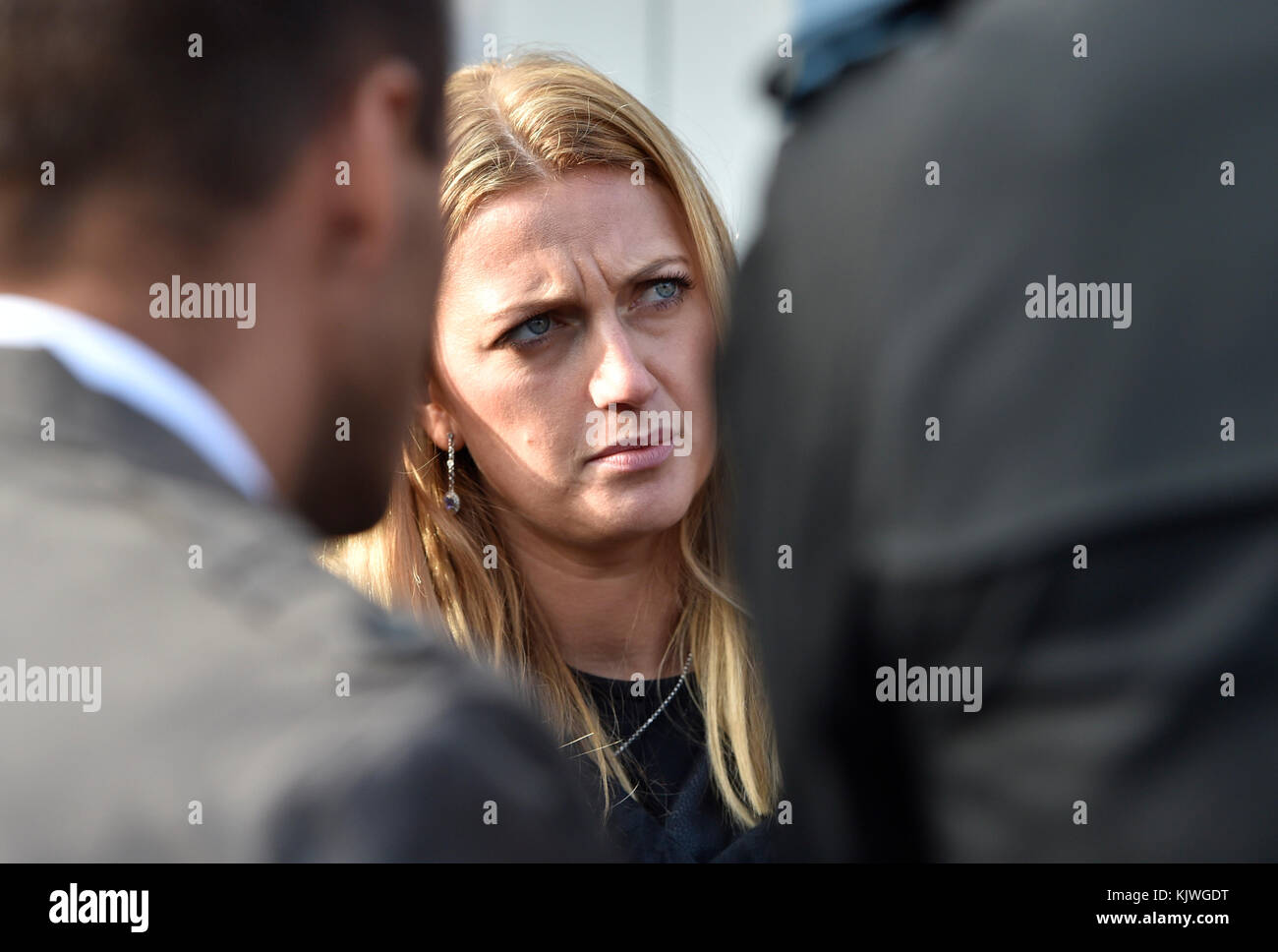 Brno, Czech Republic. 27th Nov, 2017. Tennis player Petra Kvitova attends  funeral of former Czech tennis player Jana Novotna, Wimbledon champion, who  died after a serious illness on Sunday, November 19, at