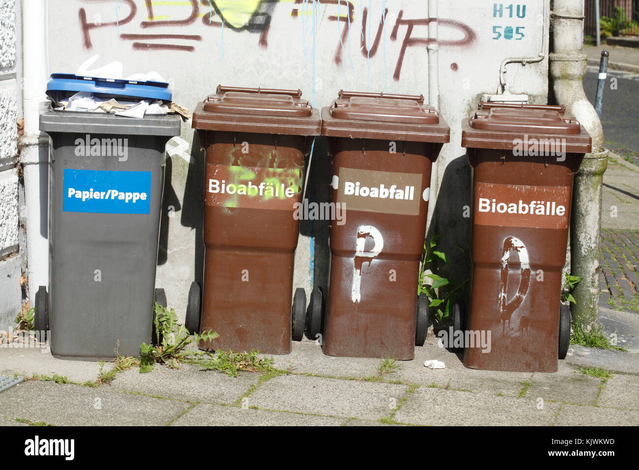 Recycling bins Stock Photo