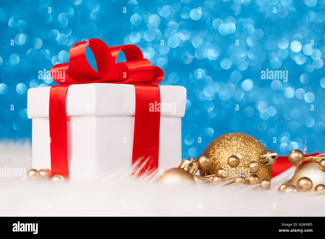 christmas gift with decoration Stock Photo