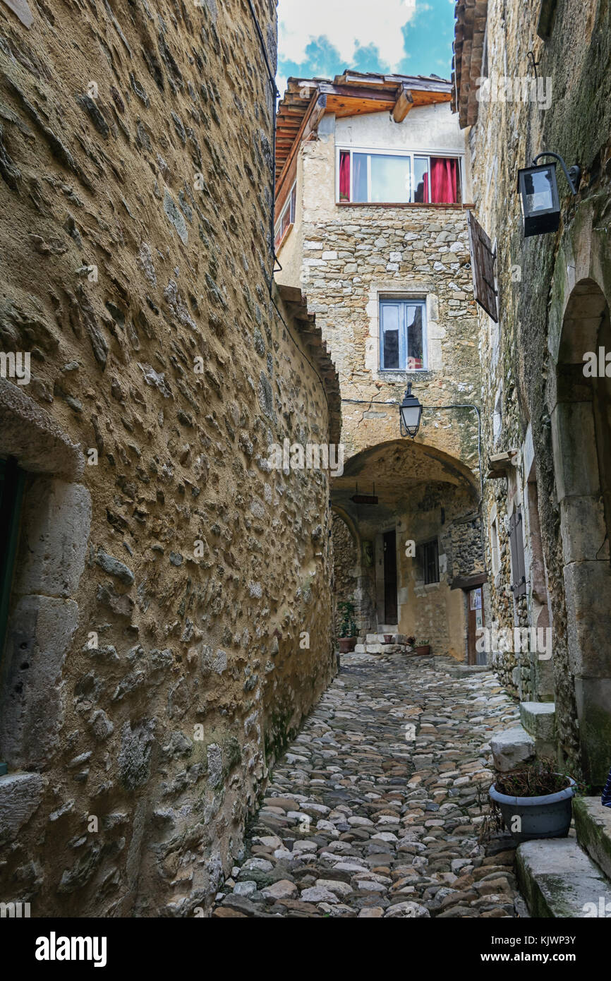 Impression of the village Saint Montan in the Ardeche region of France ...