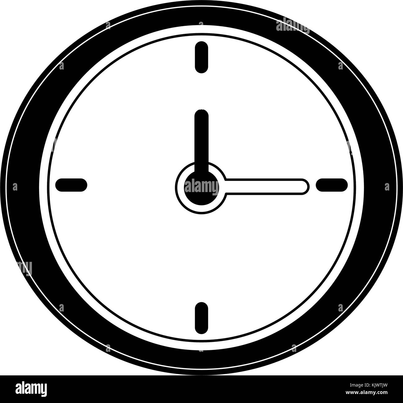 Wall clock isolated Stock Vector Image & Art - Alamy