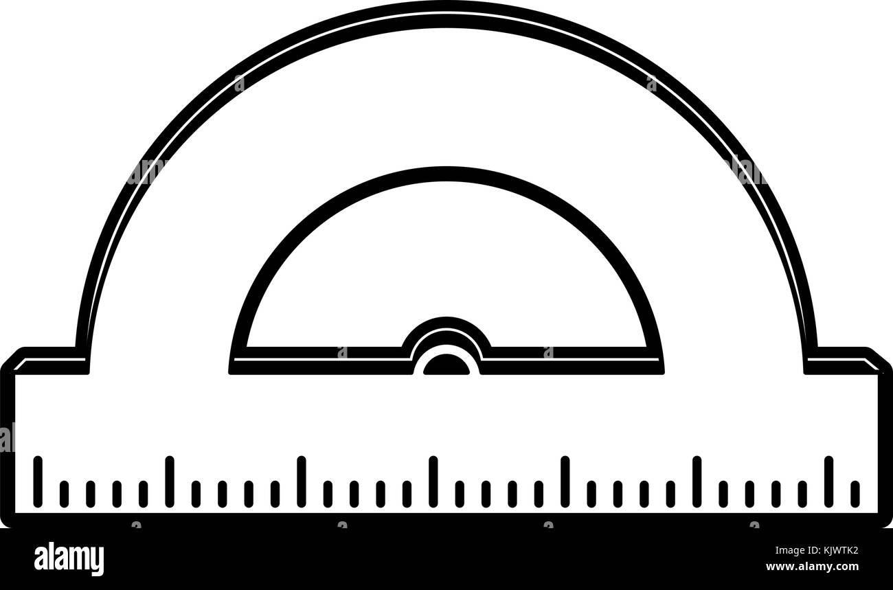 School protractor tool Stock Vector Image & Art Alamy