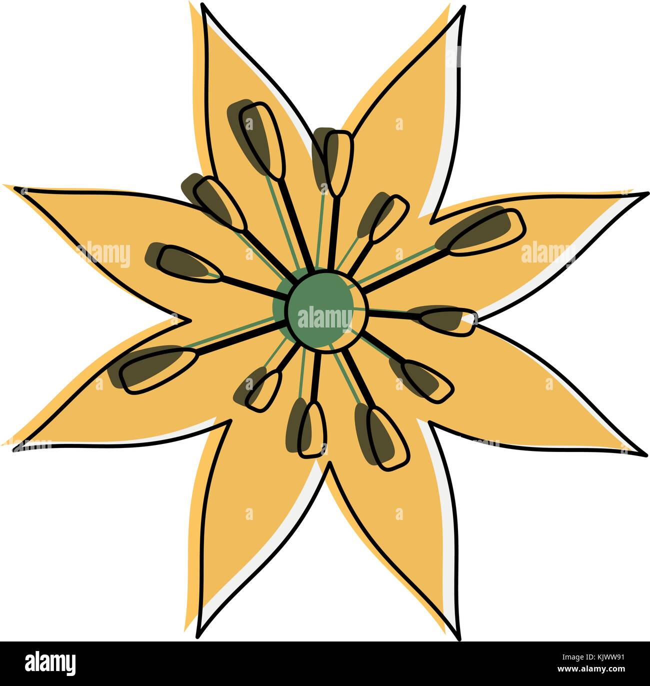 Beautiful flower symbol Stock Vector Image & Art Alamy