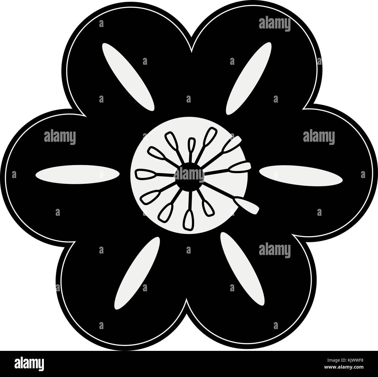 Beautiful flower symbol Stock Vector Image & Art Alamy