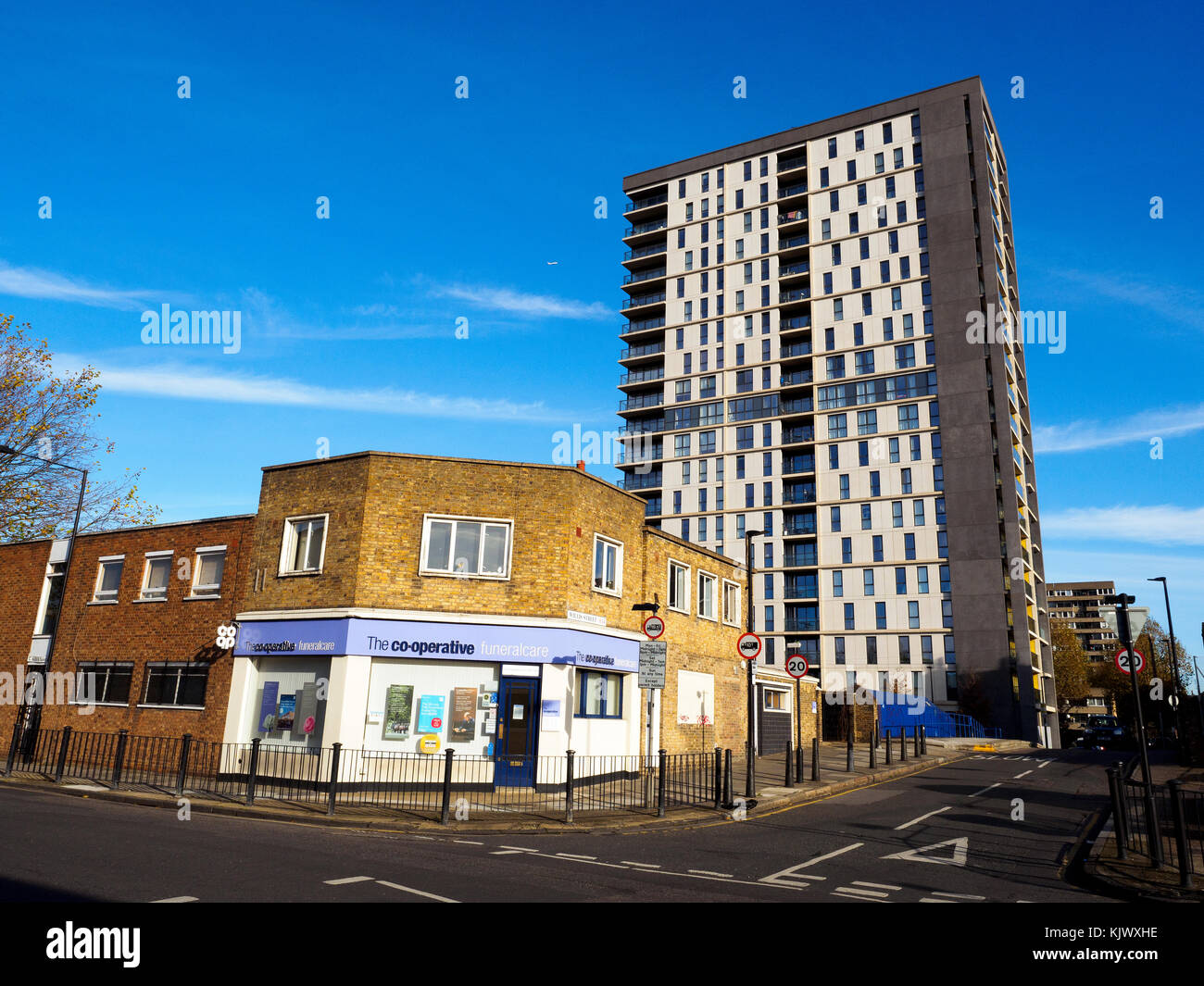 Modern residential building  in Rower of Hamlet - London, England Stock Photo