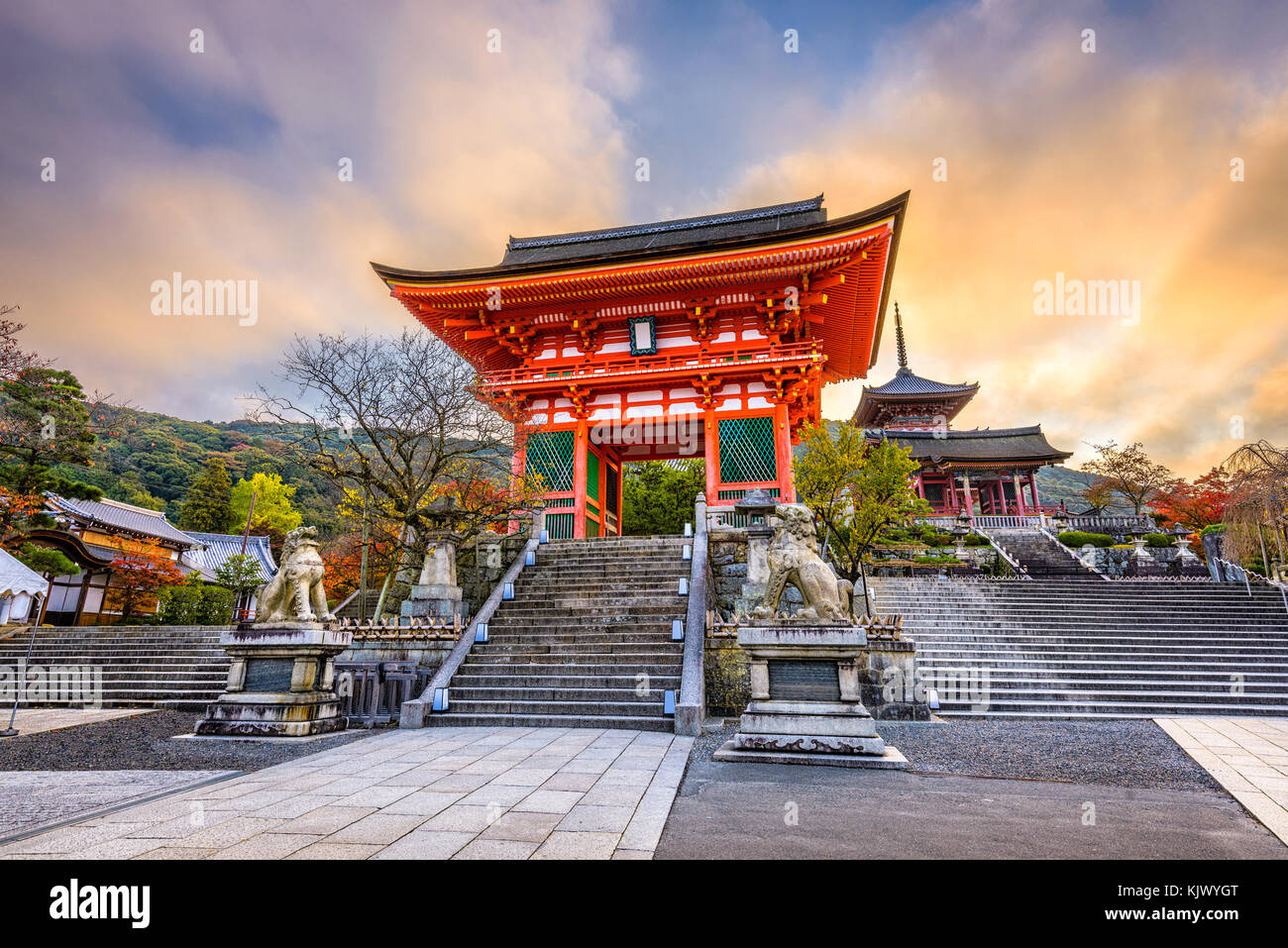 Kyoto, Japan autumn at Kiyomizu-dera Temple. Stock Photo