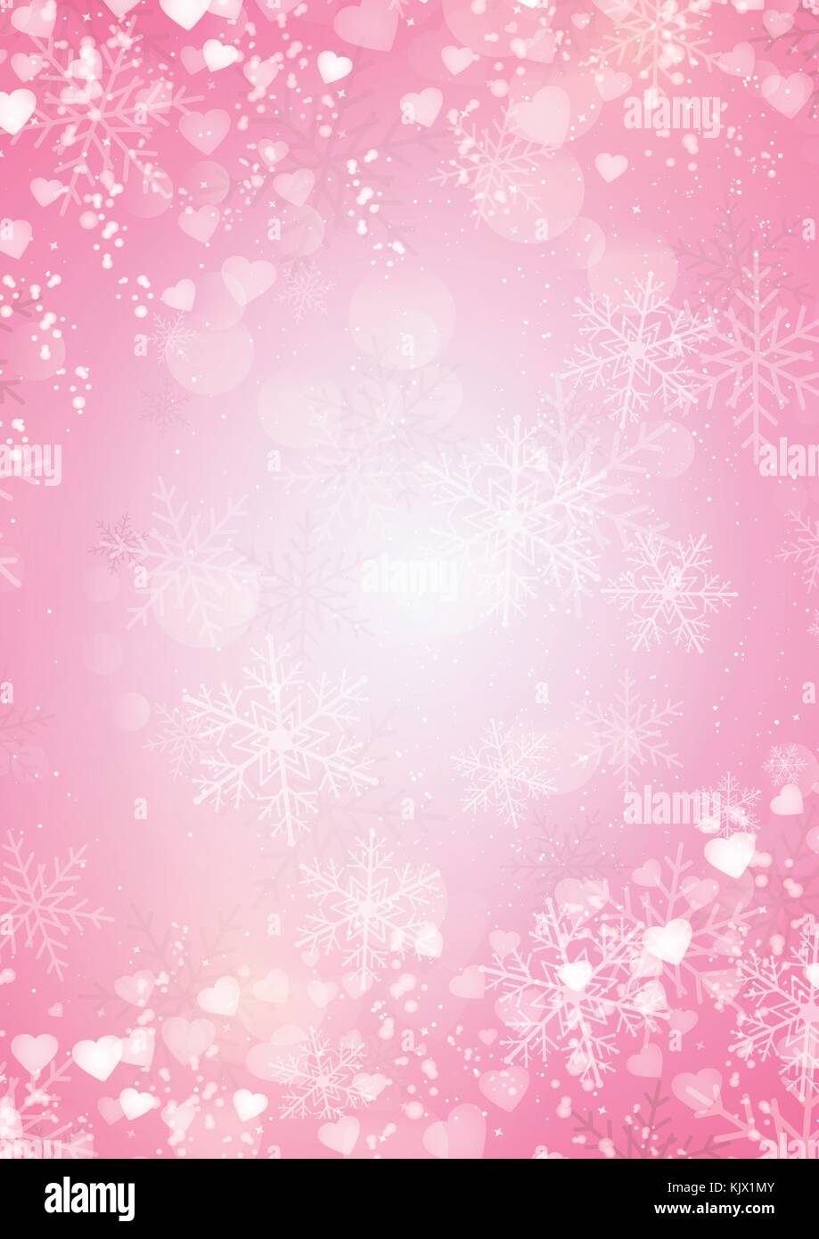 Pink snowflake background hi-res stock photography and images - Alamy