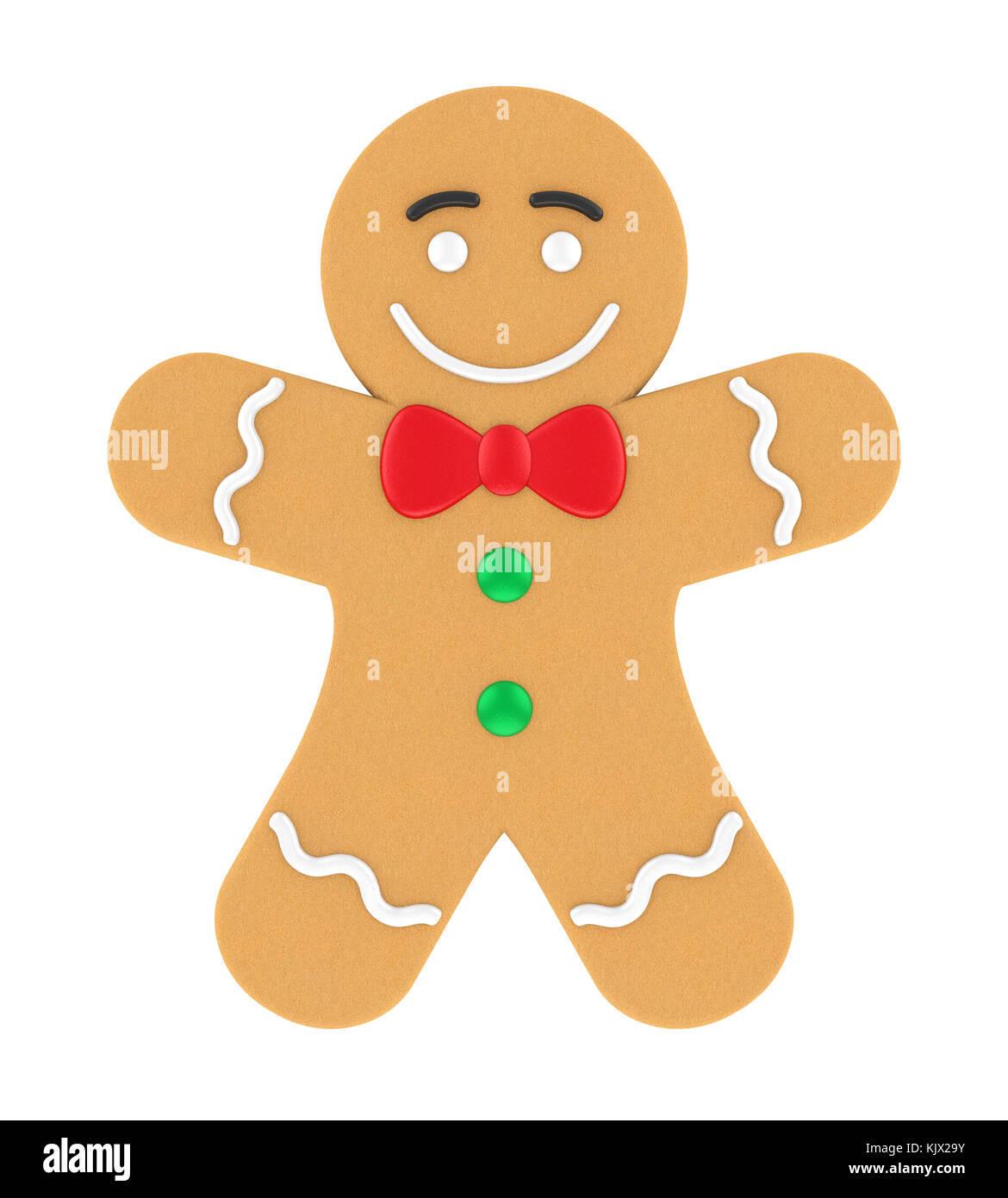 Gingerbread Man Isolated Stock Photo