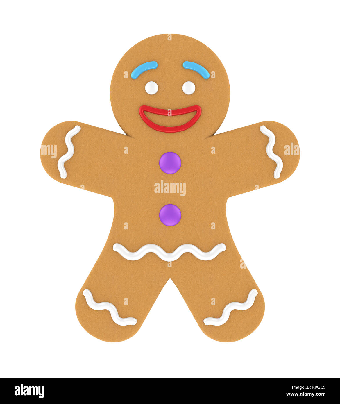 Gingerbread Man Isolated Stock Photo