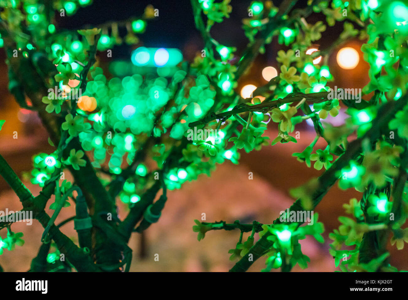 glowing bright tree colors night Christmas mood Stock Photo - Alamy