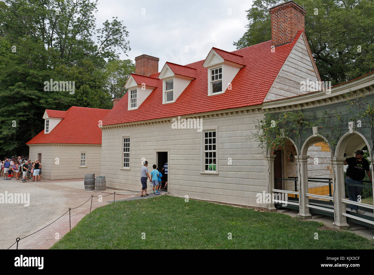 The kitchen outbuilding on the Mount Vernon estate, Alexandria, Virginia. Stock Photo