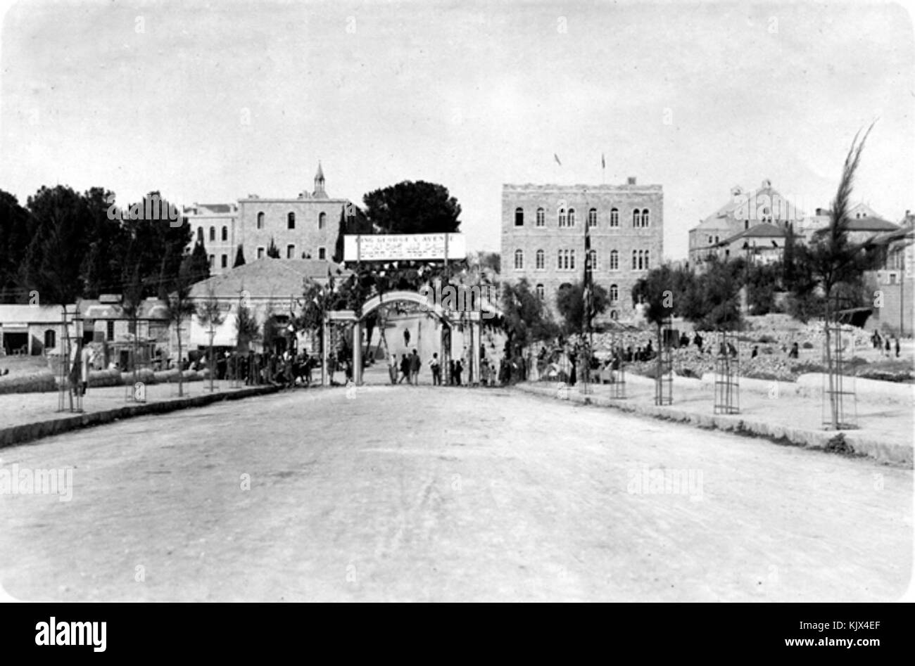 Israel 13449 Dedication of King V Street Jerusalem Stock Photo