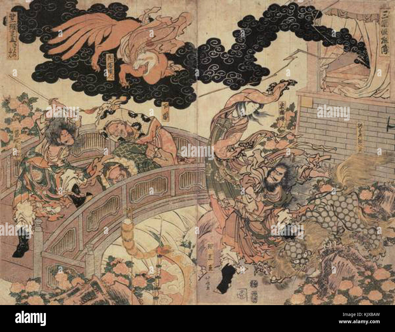Hokusai Sangoku Yoko den Stock Photo