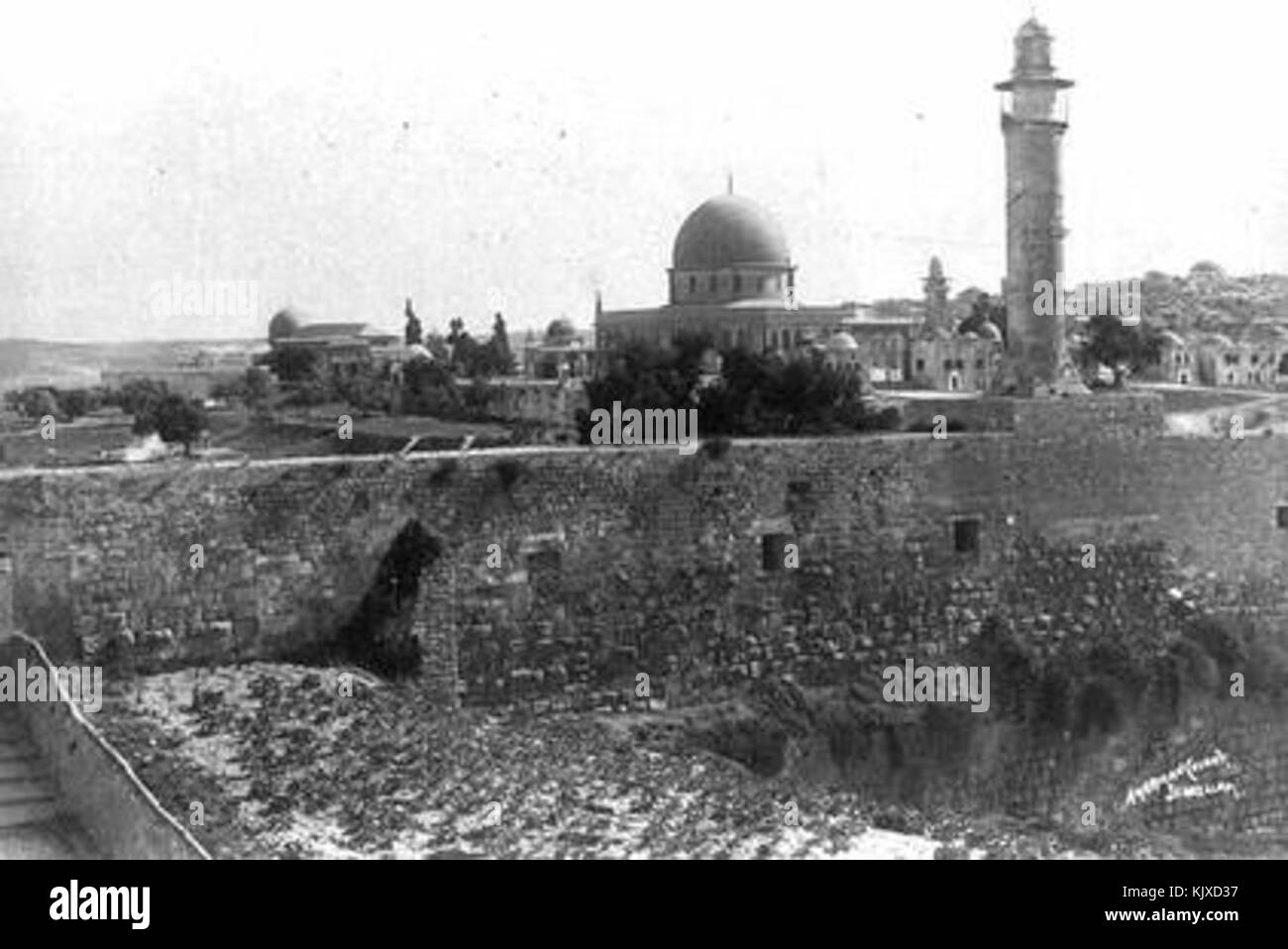 Temple Mount   Dome of the Rock   al Aqsa Mosque Stock Photo