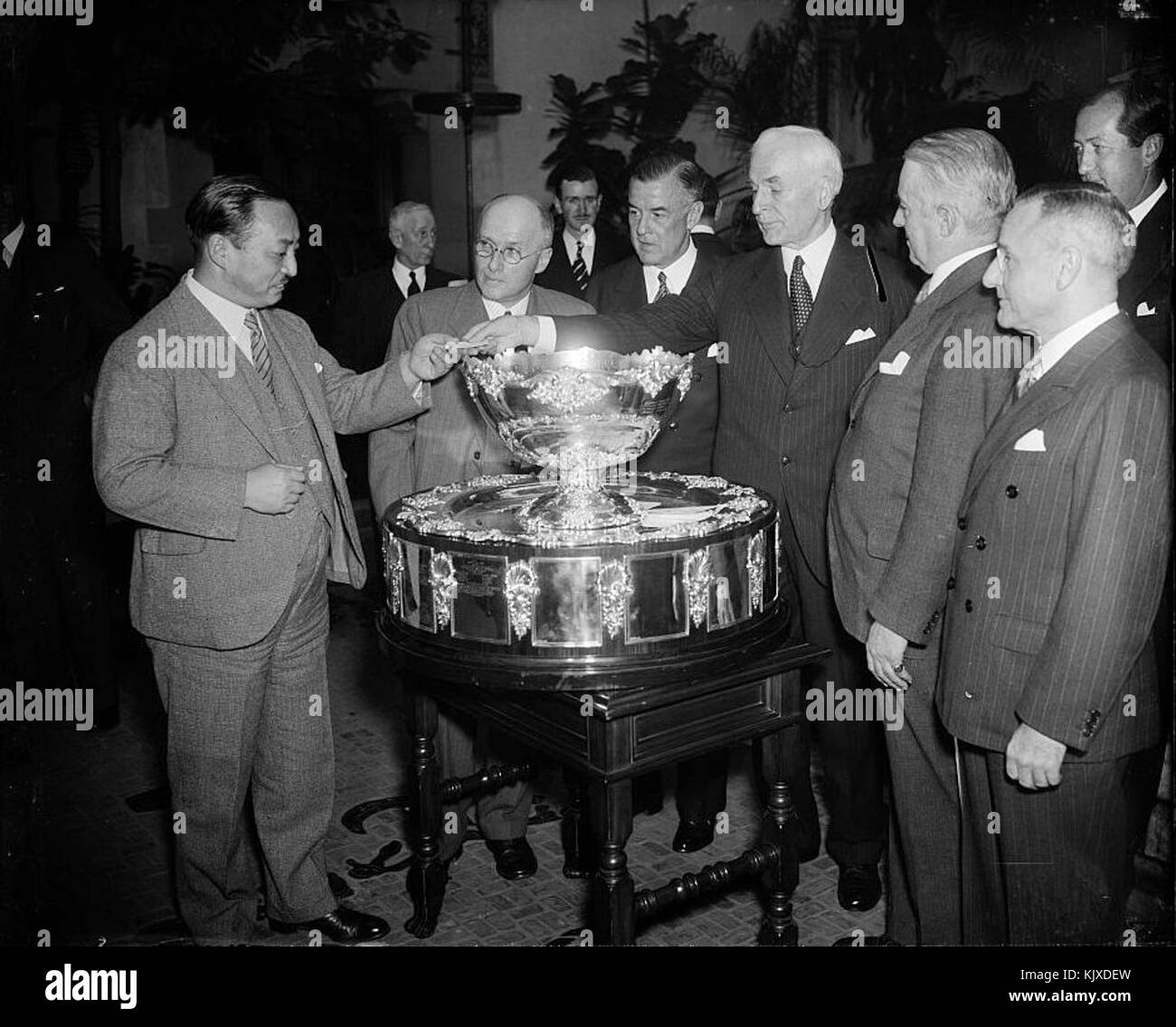 1938 Davis Cup draw Stock Photo Alamy