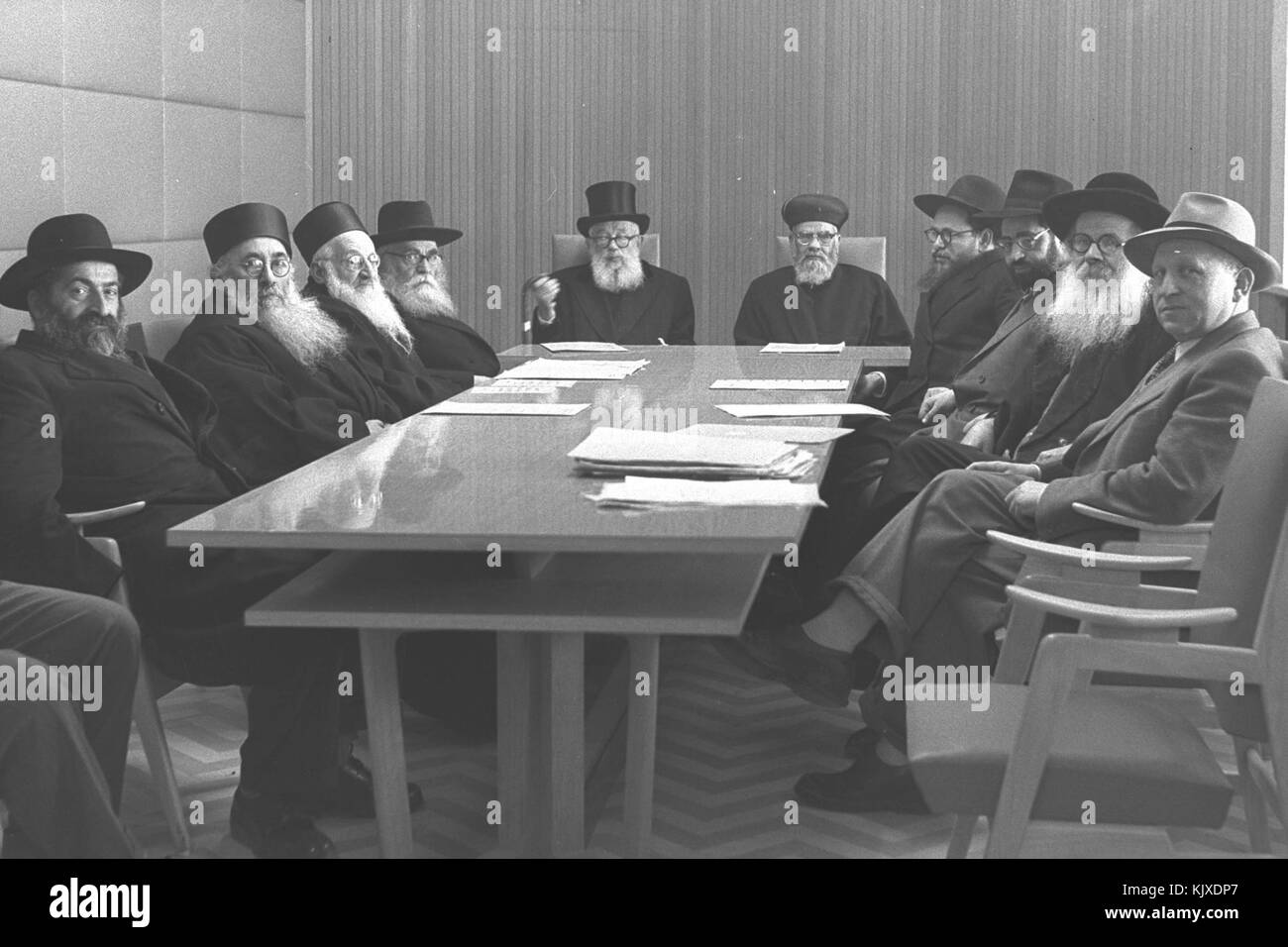 Israel's Chief Rabbinate Council1959 Stock Photo